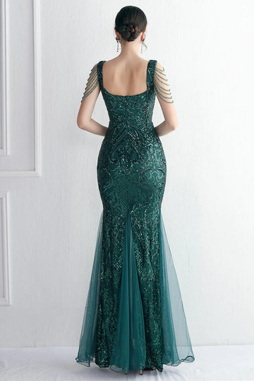 Cekinowa Ciemnozielona Syrenka Sukienki Na Studniówke